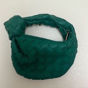 Green woven bag
